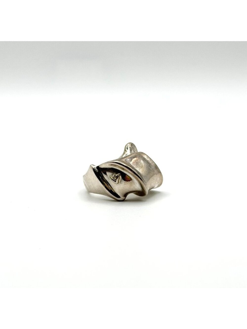 Vintage Silpada Asymmetrical Bow Sterling Silver Ring Size 9.5